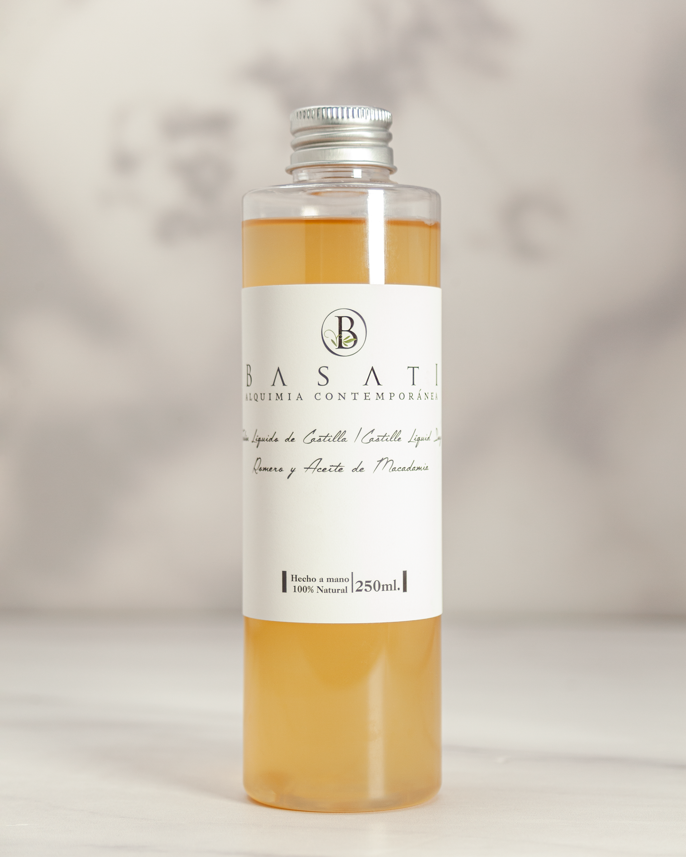 Jabón Líquido de Castilla con Romero y Aceite de Nuez de Macadamia, 250ml