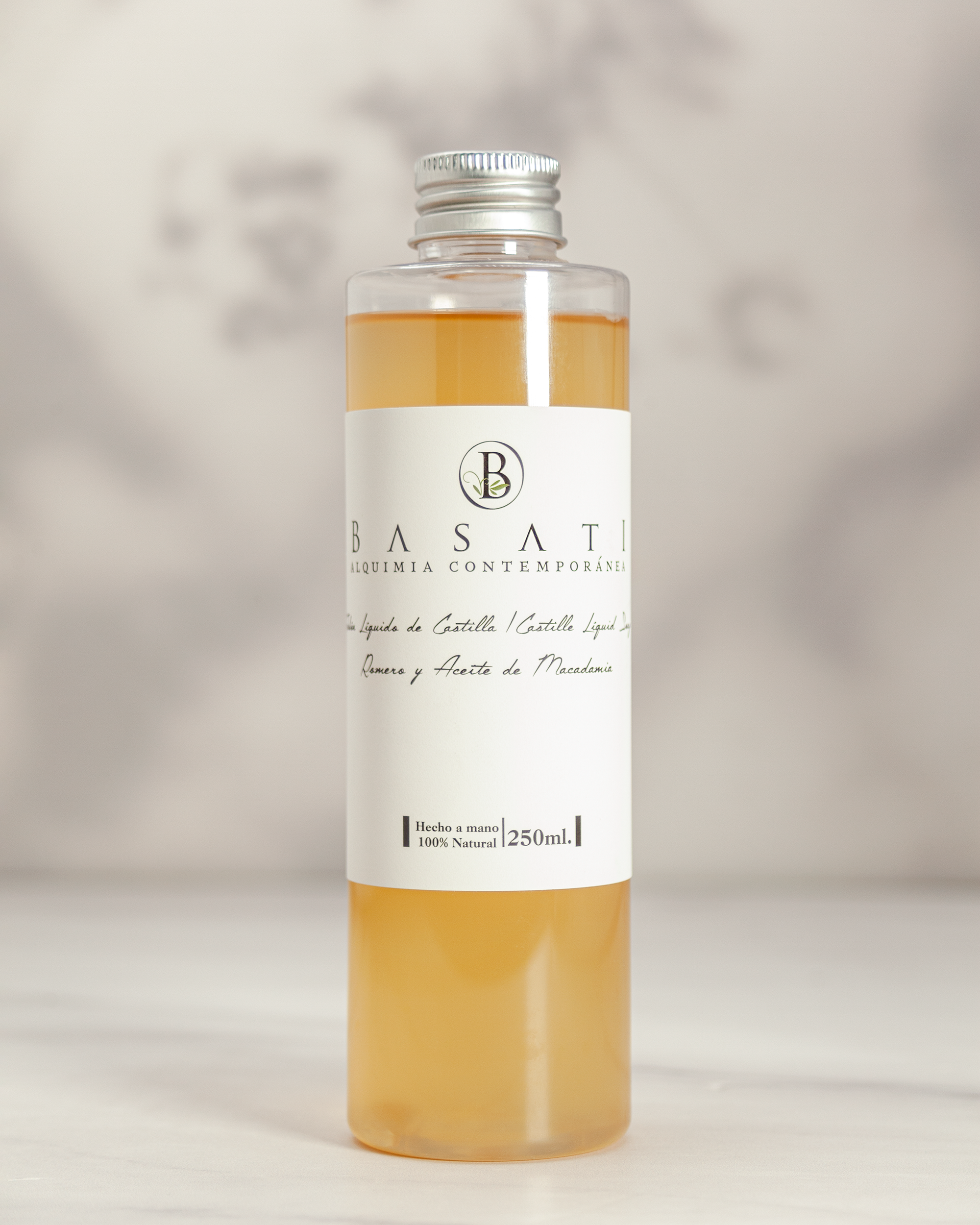 Jabón Líquido de Castilla con Romero y Aceite de Nuez de Macadamia, 250ml